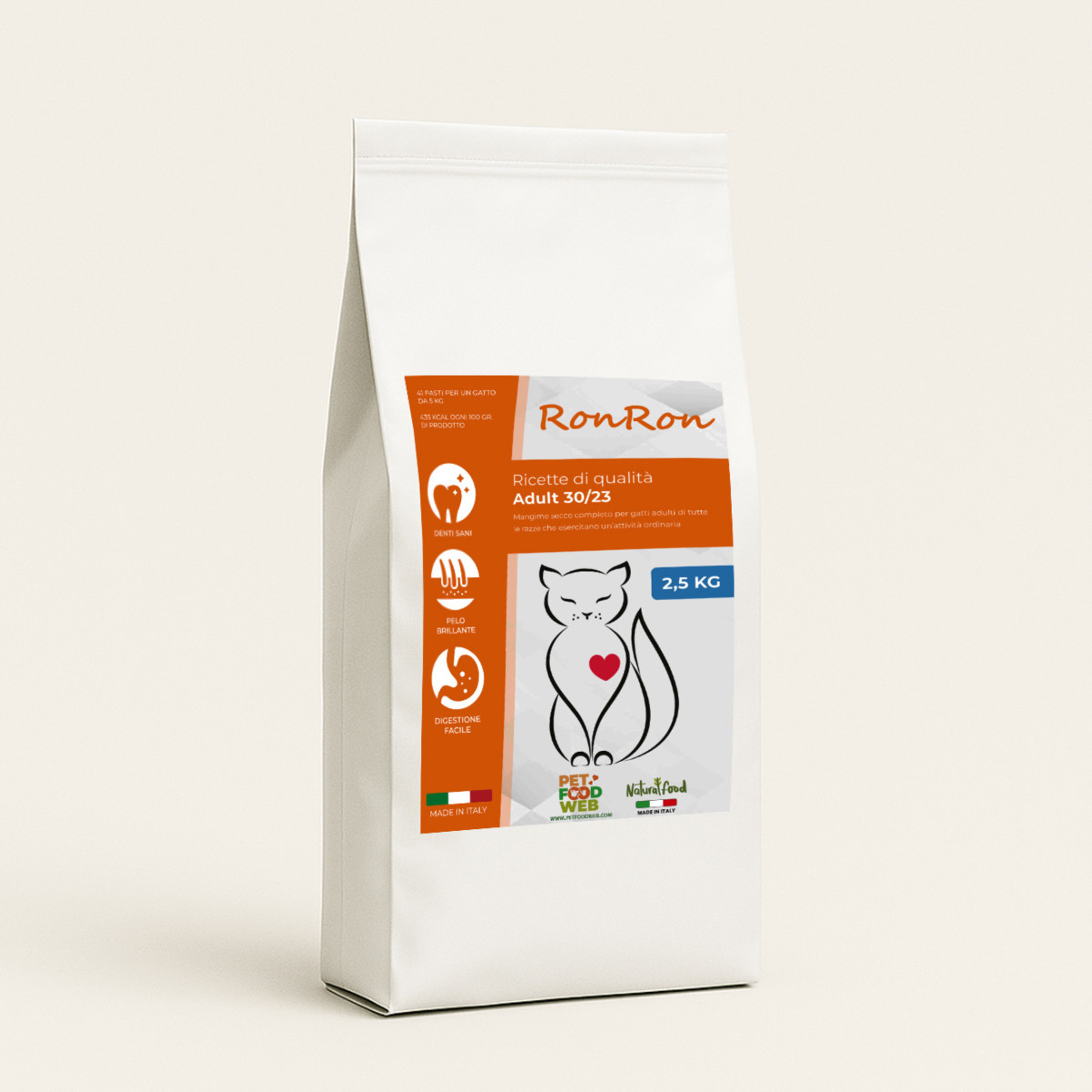 Crocchette RonRon ADULT per Gatti Adulti - 2,5 kg – Image 2