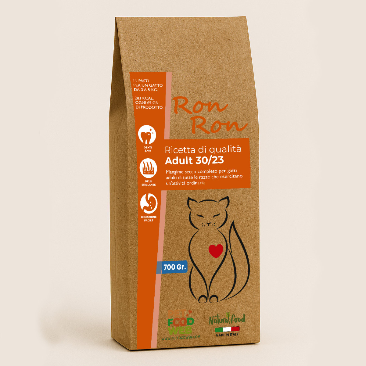 Crocchette RonRon ADULT per Gatti Adulti - 700 g. - Image 2